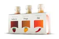 Produktbild: FOODOKO FINEST - Balsamico Essig Creme Geschenkset mit Himbeer-, Mango- & Chili in 3x100ml Fläschchen, Feinkost aus Spanien