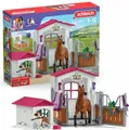 Produktbild: Box mit Hannoveraner Stute und Australian Shepherd, Pferdefigur und Zubehör, SCHLEICH 72218 Horse Club, ab 5 Jahren
