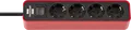 Produktbild: BRE 1153240070 - Steckdosenleiste, 4-fach, Typ F, 1,5 m, rot, mit Schalter