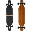 Produktbild: FunTomia Longboard mit 3 Flex Stufen Drop Through Cruiser Komplettboard Mach1 Speed Kugellager T-Tool