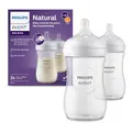 Produktbild: Philips AVENT Babyflaschen Natural Response – 2x Babyflaschen, 260 ml, für Neugeborene ab 1 Monat, BPA-frei (Modell SCY903/02)