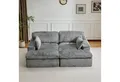 Produktbild: Leawin Loungesofa Sofa mit Bettfunktion 2-Sitzer – Cordsofa Sofas Wohnzimmer, Weicher Cordbezug, großes Schlafsofa, ideal für kleine Räume