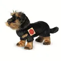 Produktbild: Teddy Hermann 919230 Rauhaardackel stehend schwarz/braun 28 cm Plüsch