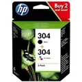 Produktbild: HP 304 (3JB05AE) - Tintenpatrone, black + color (schwarz + farbe)