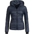 Produktbild: Navahoo Steppjacke Kimuk leichte Übergangsjacke mit Kapuze blau S (36)