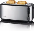 Produktbild: SEVERIN Automatik-Langschlitz-Toaster + Brötchenaufsatz, 1400 W, Edelstahl