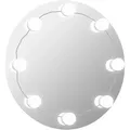 Produktbild: vidaXL Wandspiegel mit LED-Beleuchtung Rund Glas 3078639