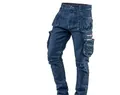 Produktbild: Dungarees; Size: L; navy blue; DENIM; 410g/m2 - NEO-81-229-L | Fast EU Shipping