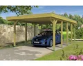 Produktbild: Einzelcarport SKAN HOLZ Friesland 397x708 cm mit Aluminium-Dach tauchimprägniert