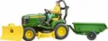 Produktbild: Bruder 62104 bworld John Deere Aufsitzrasenmäher mit Anhänger