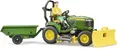 Produktbild: Bruder 62104 bworld John Deere Aufsitzrasenmäher mit Anhänger
