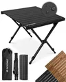 Produktbild: NORDMUT® Campingtisch klappbar – Hochwertiger Klapptisch Camping aus Aluminium – Rostfreier Campingtisch höhenverstellbar mit leichten Aufbau (Anthrazit, 70 x 70 cm)