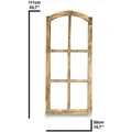 Produktbild: Deko Vintage Stallfenster Landhausstil Deko - Vintage Deko Fenster mit Halbbogen - Braun