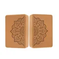 Produktbild: DIVASYA Yoga Blöcke aus Kork | 2er Set | 22,5 x 15 x 7,5 cm | abgerundete Kanten | rutschfest & robust | Yoga Block Kork (Mandala 2er Set)