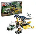 Produktbild: LEGO Jurassic World Dinosaurier-Missionen: Allosaurus-Transporter, Dino-Spielset, Geschenkidee für Kinder mit den Minifiguren Kenji, Darius und Yaz, für Jungen und Mädchen ab 8 Jahren 76966