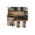 Produktbild: Vicco Hängeglasschrank Küchenschrank Küchenmöbel Fame-Line Eiche Anthrazit modern 40 cm Küche Einbauküche Hängeschrank Glasschrank Drehtür Einlegeboden Küchenzeile Hochglanz