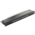 Produktbild: CAT6 Patchpanel 16 Port Netzwerk LAN RJ45 Verteilerfeld 19Zoll Rackeinbau Server