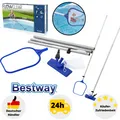 Produktbild: Bestway Poolpflege Set Poolsauger Teleskopstange Poolkescher Poolreniger 58013