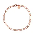Produktbild: Gliederarmband Roségold für Damen mit 18K Vergoldung - Wasserfest - Feinglied...