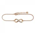 Produktbild: cai women Armband 925 Sterling Silber rotvergoldet 13x Topas weiß Infinity NEU