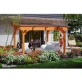Produktbild: Skan Holz Terrassenüberdachung Sanremo 434 x 250 cm Leimholz Eiche hell