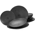Produktbild: Creatable Tafelservice Catania Anthrazit, Anthrazit, Keramik, 12-teilig, Essen & Trinken, Geschirr, Geschirr-Sets, Tafelservice