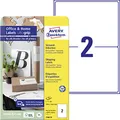 Produktbild: AVERY Zweckform 7168-10 Versandetiketten (20 Etiketten, 199,6x143,5mm auf A4, FSC, bedruckbare Versandaufkleber mit ultragrip, selbstklebende Klebeetiketten, DHL, ideal fürs HomeOffice) 10 Blatt, weiß
