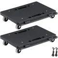 Produktbild: VEVOR Möbelwagen, Möbelwagen, 4 Räder, tragbare bewegliche Rollen, robust, ineinandergreifend, klein, flach, für schwere Möbel, 2 Stück, 40,6 x 27,9 cm, 227,8 kg Kapazität, schwarz
