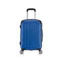 Produktbild: Flexot® Flex-2045 Handgepäck Kabinentrolley Koffer (16 Farben zur Auswahl) Zwillingsrollen Reisekoffer Bordcase Koffer Trolley Hartschale (M, Perl-Blau)