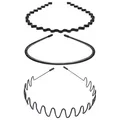 Produktbild: Metall Haarband, 3 Stück Haarreifen Männer Damen, Welle Metall Stirnband, R