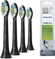 Produktbild: Philips Ersatz-Zahnbürsten HX6064/11 Sonicare Optimal White W2 schwarz 4-er