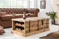 Produktbild: riess-ambiente Couchtisch BODEGA 100cm natur (Einzelartikel, 1-St), Wohnzimmer · Massivholz · eckig · Truhe · Hausbar · mit Stauraum