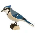 Produktbild: WILDLIFEGARDEN WG666 DecoBird Blauhäher - Handgeschnitzter Dekorative Vogel aus Holz - Nordamerikanische Vögel