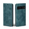 Produktbild: LBH Handyhülle für Google Pixel 7 in Petrol Blau mit Karten- und Geldfach Smartphone Hülle mit Standfunktion Flip Case Schutzhülle Magnetverschluss Vintage