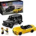 Produktbild: LEGO Speed Champions Mercedes-AMG G 63 & Mercedes-AMG SL 63, Bauset mit 2 Spielzeug Autos und 2 Fahrer Minifiguren, Geschenk für Jungen und Mädchen, Modellauto Set, Rennwagen Spielzeug 76924