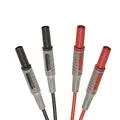 Produktbild: WITTKOWARE Labor Messleitungen, 4mm Sicherheitsstecker, 1,2m, rot/schwarz