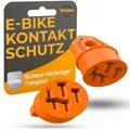 Produktbild: Kontaktschutz Abdeckung für Bosch E-Bike I 2er Set I Orange I eBike Akku Zubehör I Ladekabel Pin Schutz gegen Regen, Schmutz und Dreck