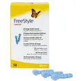 Produktbild: Abbott Lanzetten FreeStyle Freedom Lite Lanzetten, Spar-Set, Stechsichere Einzelverpackung, Hygienische Blutprobengewinnung, 50 tlg., Fein geschliffene Stahlklingen fast schmerzlos