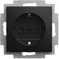 Produktbild: Busch-Jaeger 20 EUCR-915 Schutzkontaktsteckdose ohne Befestigungskrallen, Busch-balance SI, schwarz matt