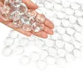 Produktbild: ARSUK Klare Glassteine – 70–80 Stück (ca. 455 g) | Transparente Glasnuggets Ø 17–20 mm | Deko-Muggelsteine für Vase, Aquarium, Tischdeko, Streudeko, Basteln, DIY-Projekte & Dekoration