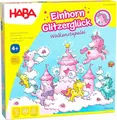 Produktbild: HABA 304539 - Einhorn Glitzerglück - Wolkenstapelei, kooperatives Stapelspiel mit Einhörnern und Wolken aus Holz, Spiel ab 4 Jahren