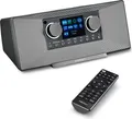 Produktbild: MEDION P85333 Internetradio mit DAB+ (WLAN, UKW, Spotify Connect, Amazon Music, DLNA, USB, Kopfhörer-Anschluss, AUX, Stereo Line-Out Cinch, Sleep Timer) grau