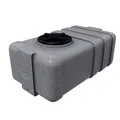 Produktbild: KMND Wassertank 100 Liter - PE-HD Wasserbehälter 3/4 Zoll Gewinde - lebensmittelecht PZH-Zertifiziert Regentonne Hauswasserwerk - UV-beständig flach Eckig Trinkwasser Vorrat - Marmoriert