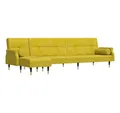 Produktbild: vidaXL Schlafsofa, Sofa in L-Form Gelb 271x140x70 cm Samt