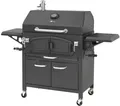 Produktbild: El Fuego Holzkohlegrill Grand Ontario Grill Schwarz 81x46cm Feuerkammer - Gut