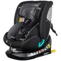 Produktbild: XOMAX Kindersitz drehbar 360°, ISOFIX I mitwachsend I 0-36 kg, 0-12 Jahre, Gruppe 0+/1/2/3, 5-Punkt-Gurt, 3-Punkt-Gurt I Bezug waschbar I ECE R129... - Schwarz/Grau