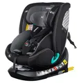 Produktbild: XOMAX G409 IOT Kindersitz drehbar 360°, ISOFIX I mitwachsend I 0-36 kg, 0-12 Jahre, Gruppe 0+/1/2/3, 5-Punkt-Gurt, 3-Punkt-Gurt I Bezug waschbar I ECE R129 I Black-Darkgrey