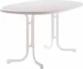 Produktbild: SIEGER 152/W  Tisch 140x90 weiß klappbar,Dekorplatte oval