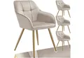 Produktbild: tectake Esszimmerstuhl Stuhl Marilyn, Samtoptik, gesteppt (Set, 4 St), Extra weicher Samtbezug mit elegantem Steppmuster