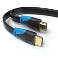 Produktbild: JAMEGA - 20m HDMI-Kabel Flach | 4K Ultra HD 2160p / Full HD 1080p | 144 Hz / 3D / ARC/HDR/CEC/Ethernet | für Beamer, TV, Notebook, PC, PS4, XBOX uvm.